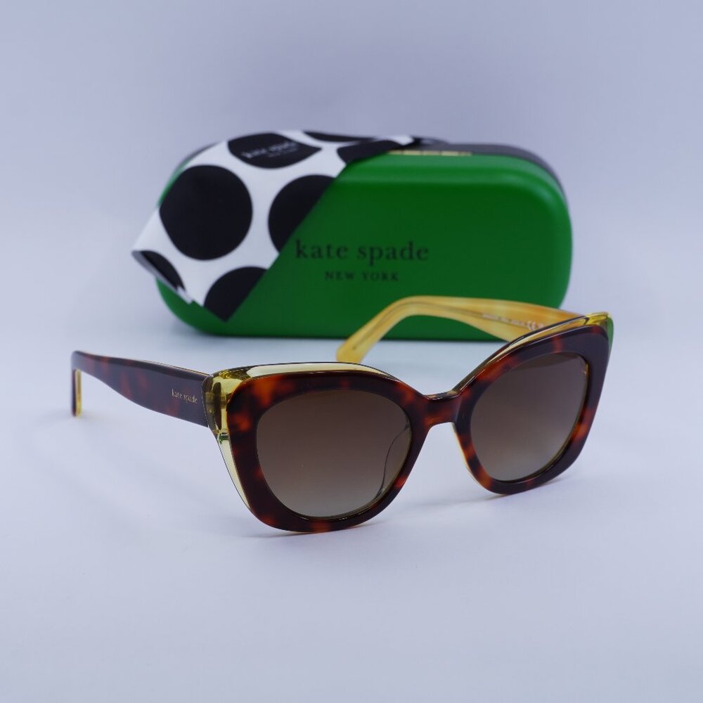 Kate Spade MARIGOLD/S 0086 LA Cat Eye Sunglasses – Havana/Brown Polarized